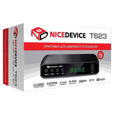 Цифровая приставка DVB-T2 NICEDEVICE T623 Цифровая приставка DVB-T2 NICEDEVICE T623