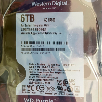 Жесткий диск Western Digital WD Purple 6 ТБ WD61PURX Жесткий диск Western Digital WD Purple 6 ТБ WD61PURX
