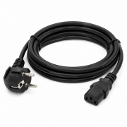 Кабель питания ITK PC-C13D-3M, Schuko–IEC C13, 3×1,5 мм², 3 м, 10 А, чёрный